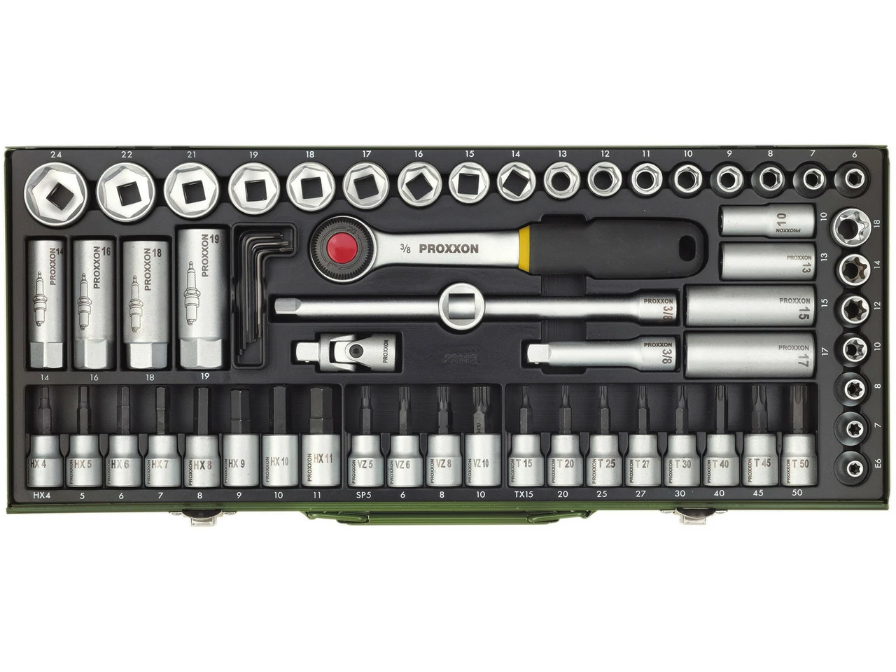 Proxxon Set Compacto 3/8" Super 65 Piezas 4 Proxxon Set Compacto 3/8" Super 65 Piezas - Imagen 2