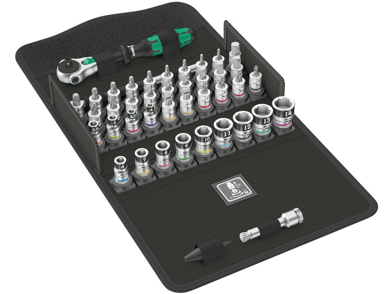 Wera Carraca 8100 SA All-in Zyklop Speed 1/4" Con Juego De Bits 3 Wera Carraca 8100 SA All-in Zyklop Speed 1/4" Con Juego De Bits