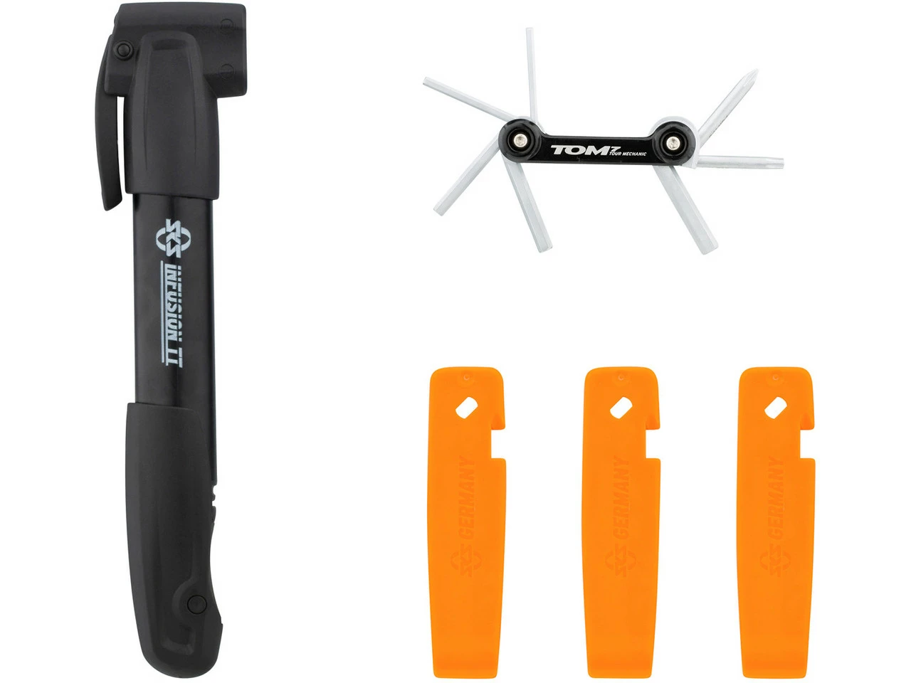 Set De Mini Bomba / Multitool / Desmontadores De Cubiertas SKS Germany 3 Set De Mini Bomba / Multitool / Desmontadores De Cubiertas SKS Germany