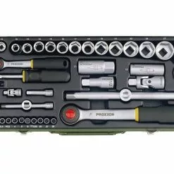 Proxxon Juego De Llaves De Vaso Y Carraca 1/4" + 1/2" 56 Piezas